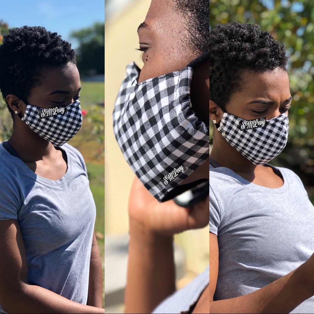 Black/white Checkered Mask